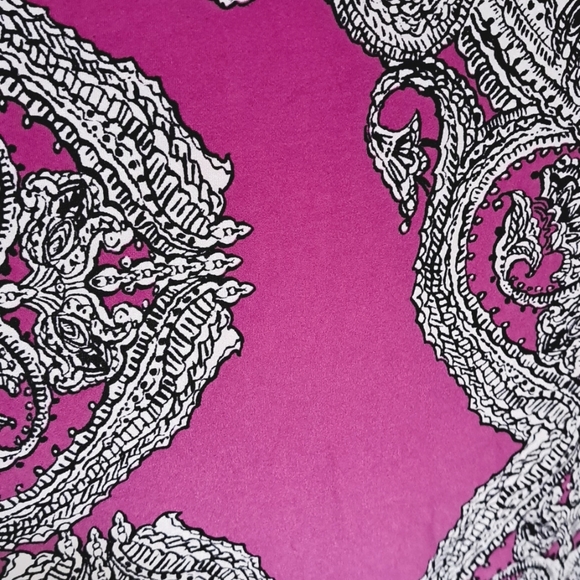 International Concepts Purple/Black Paisley Fold Down Skirt. Size Large. NWOT - Picture 5 of 7